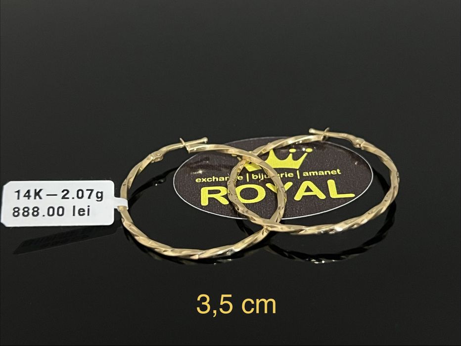 Bijuteria Royal CB : Cercei dama aur 14k 2,07gr