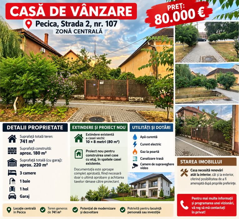 Casa În Pecica Strada 2 în Centru