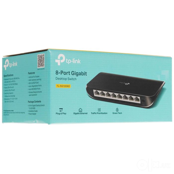 | Коммутатор TP-Link TL-SG1008D 8-port Gigabit