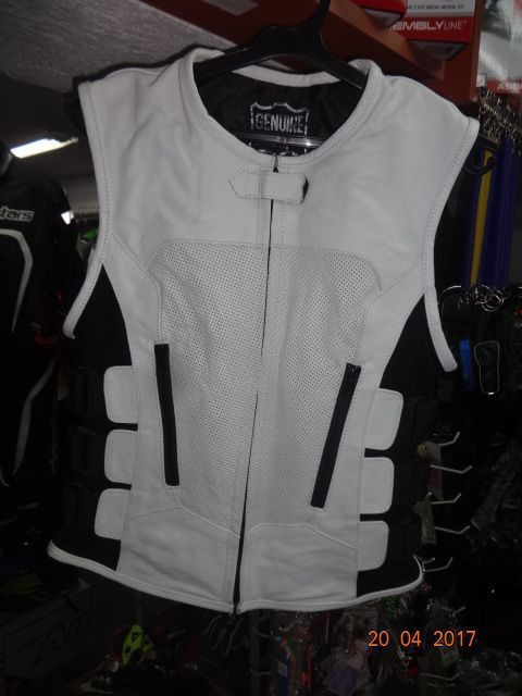 Icon дамски кожен мото елек xs s m l женски чопър телешки бокс нови