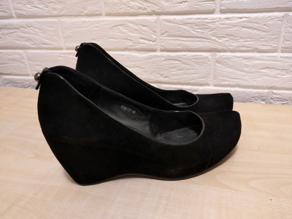 Туфли замша на платформе