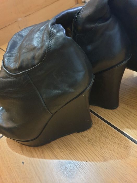 Vand cizme de piele naturala talpa de 11 cm