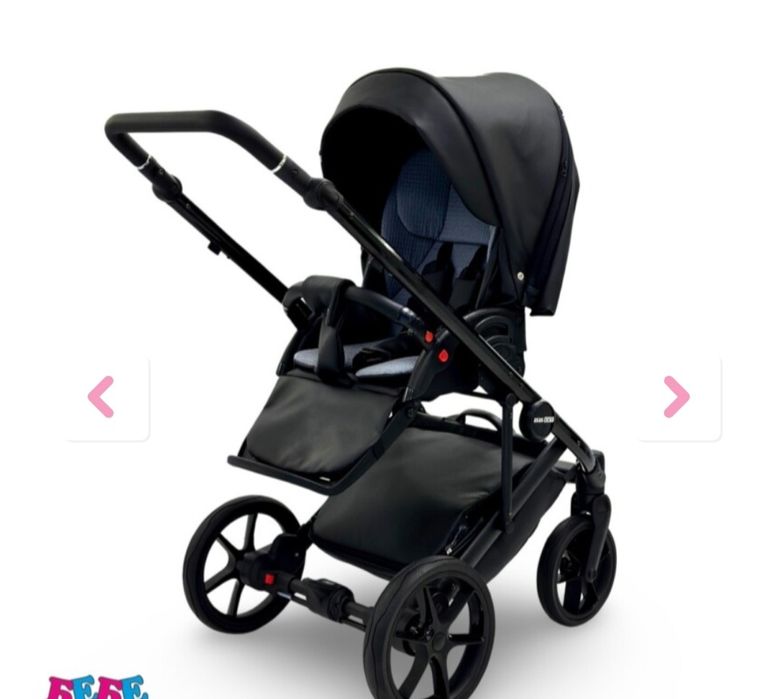 Бебешка количка Spring New 3в1; цвят: черна перла