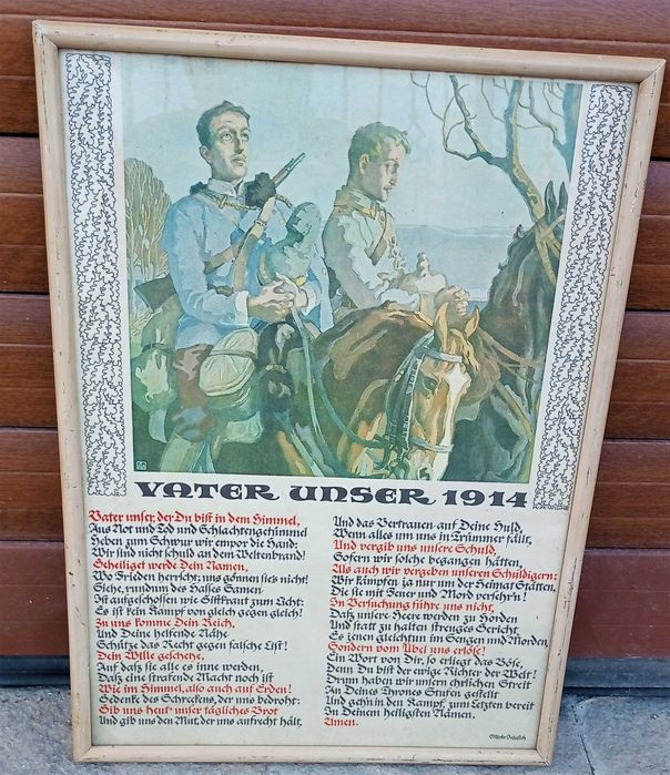 Уникална Табела Германия 1914 ПСВ Оригинал!