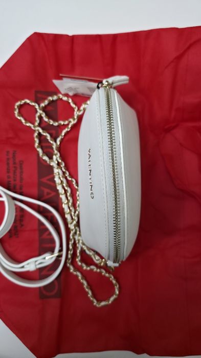 Poseta crossbody Valentino Bags Mayfair, alb
