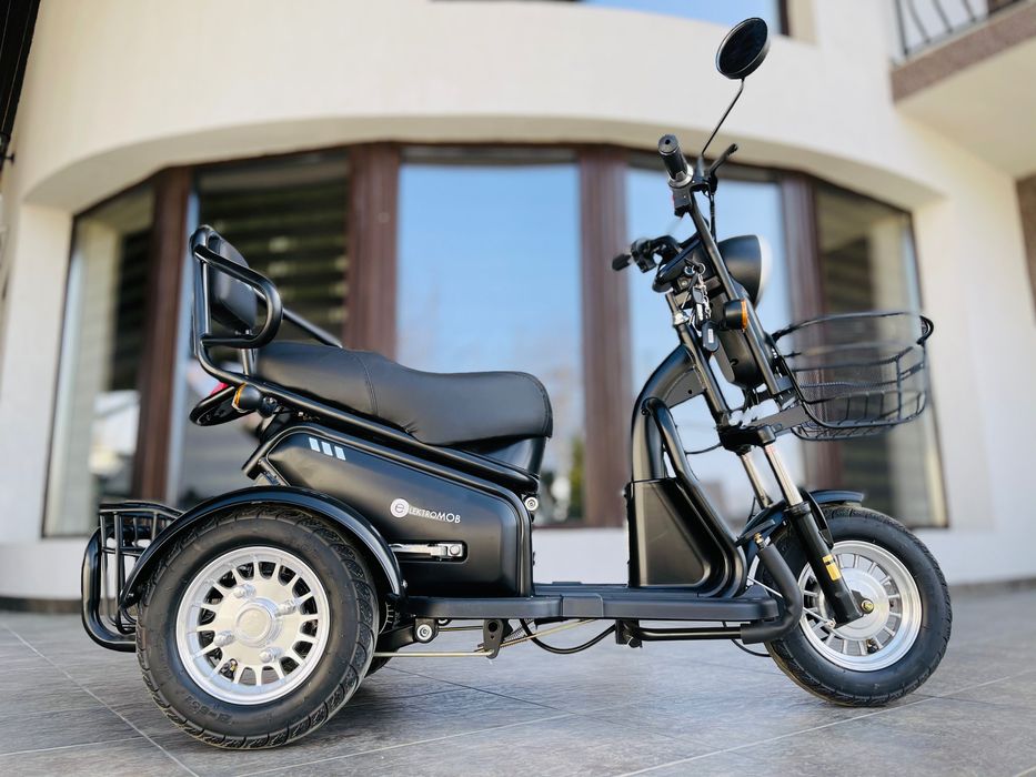 Tricicleta Scuter Electrica Triciclu cu 2 Locuri Baterie 20Ah 500W ‼️