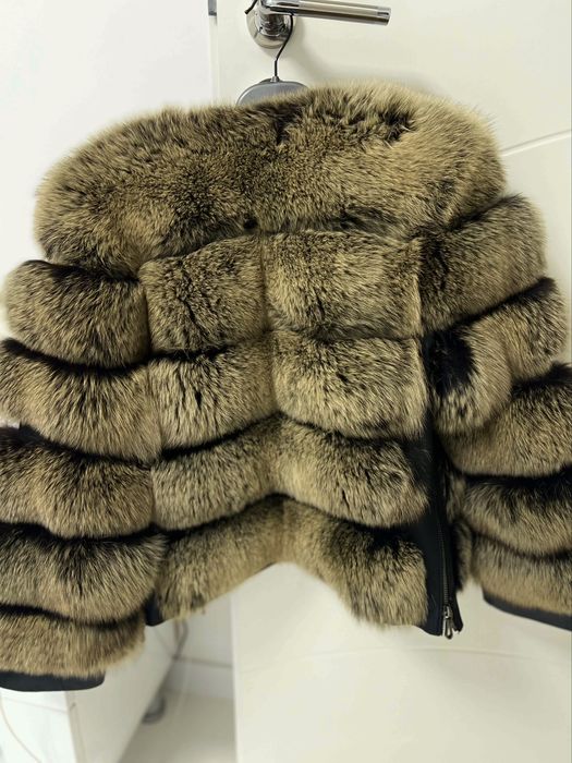 Blana naturala vulpe verde smarald