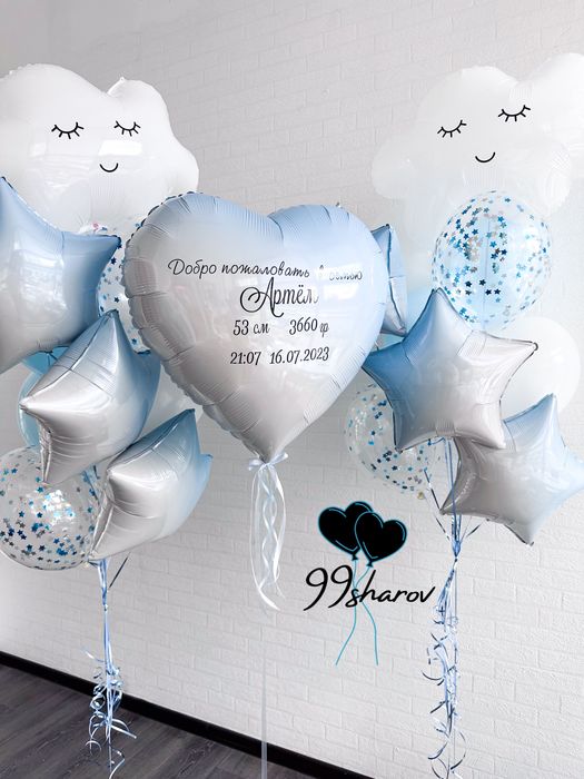 гелиевые шары/ выписки из роддома/оформление/красная дорожка