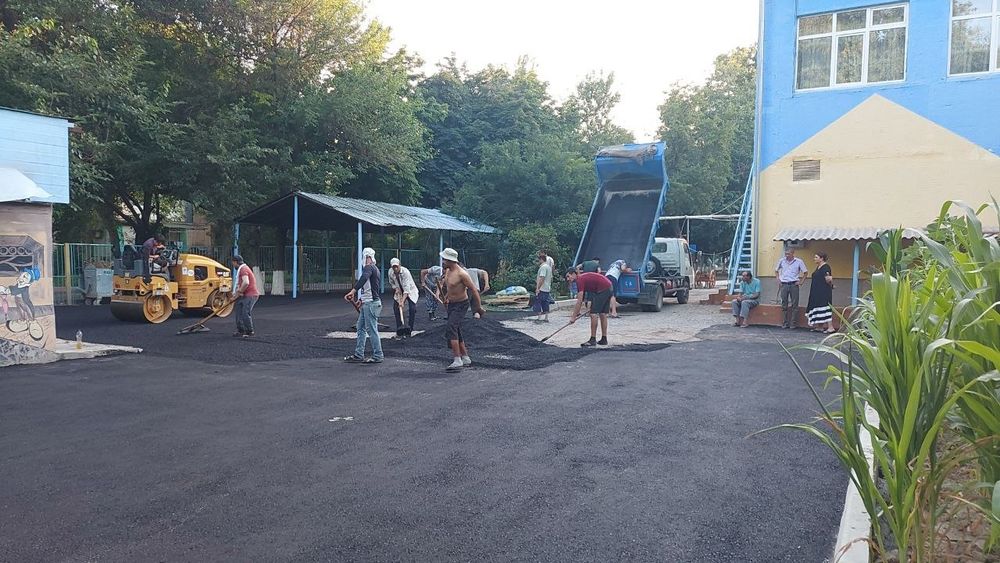 Асфальт ишлари ва завод оркали