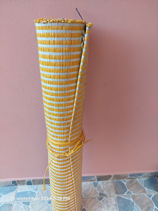 Vand covor din iuta, traversa 1 x 4m, sintetic