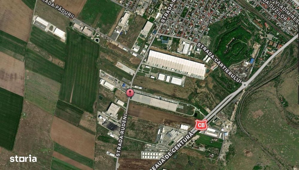 Teren industrial 14.352 mp de vânzare, Chitila-Rudeni, zona dezvoltata