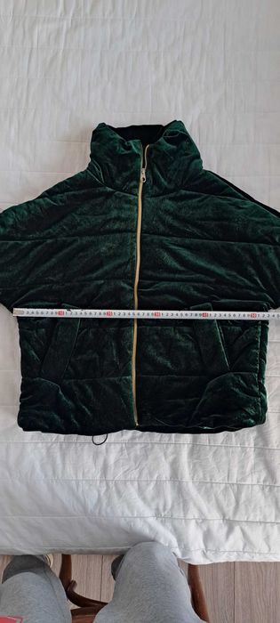 Зелено топло кадифено дамско яке