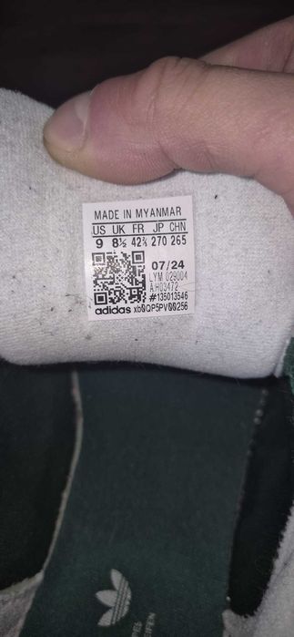 Adidas Campus 00s Dark Green / Verde - Mărimea 42 2/3 (Noi/Excelenți)