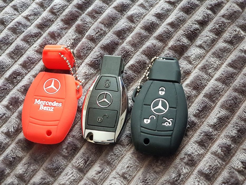 Husa Cheie Auto Mercedes cu Logo!A,B,C,Gla Cla,Glc,Gle nou!Slim
