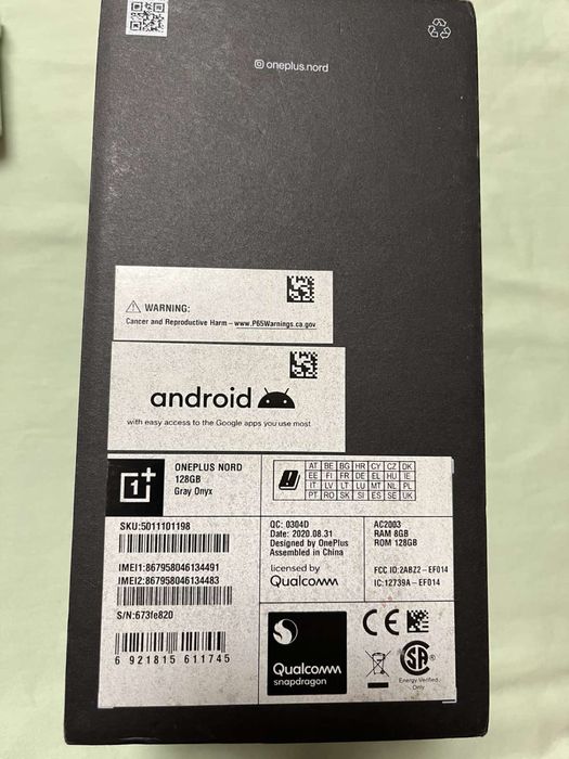 Oneplus Nord 8GB 128GB