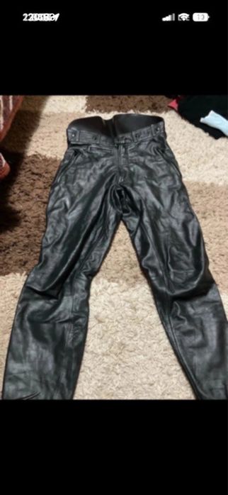 Pantaloni piele biker