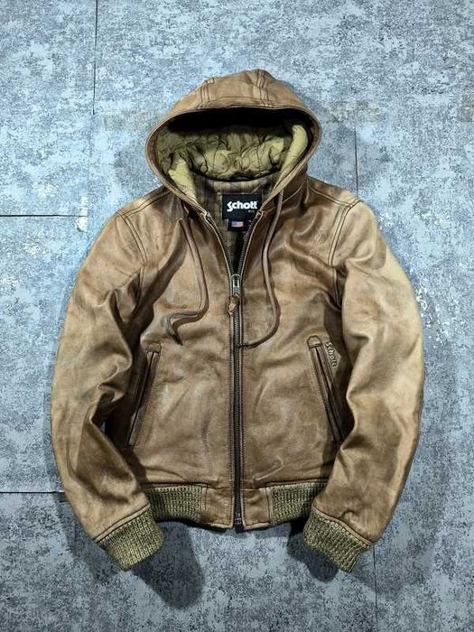 Geaca bomber Schott piele vintage