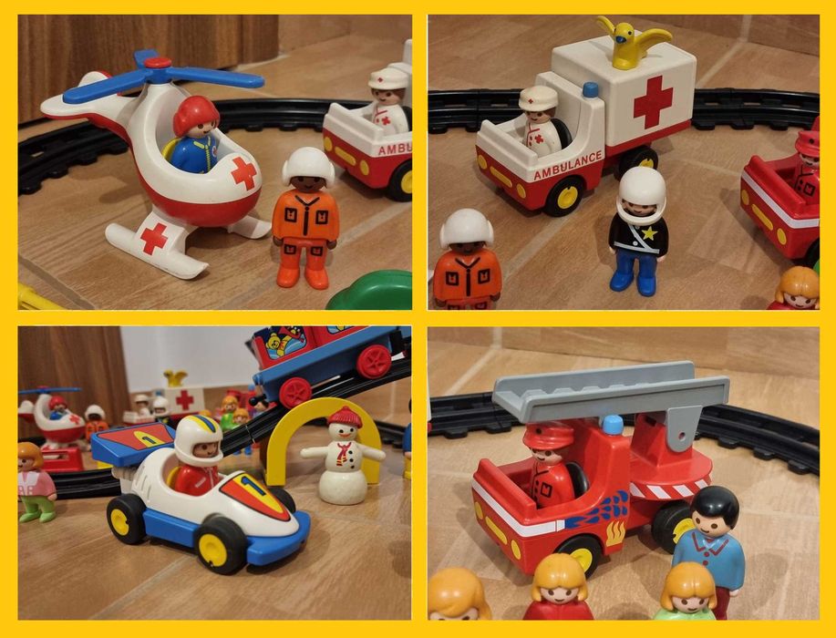 Tren Playmobil set mare cu masini, accesorii, oameni