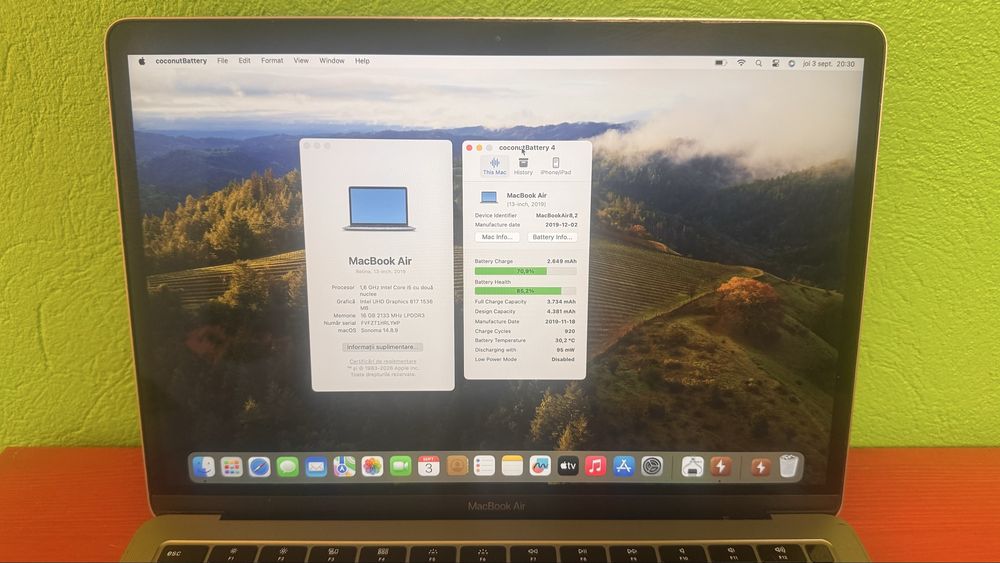 MacBook Air 13" 2019 Retina | Intel i5 | 16GB RAM | 256GB SSD | Sonoma OS
