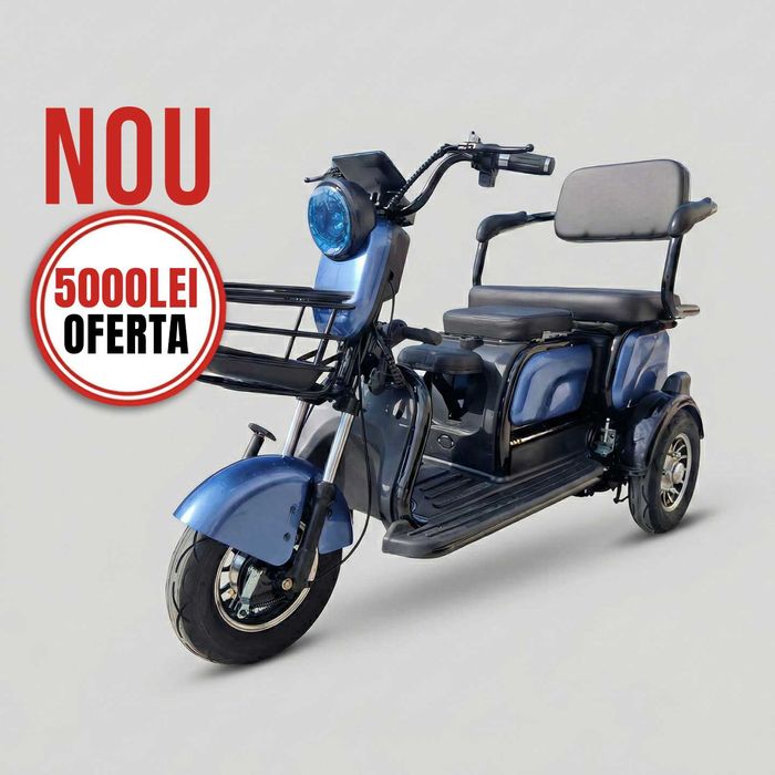 Tricicleta electrica FARA PERMIS 2 locuri | 1000w -30% Livrare acasa