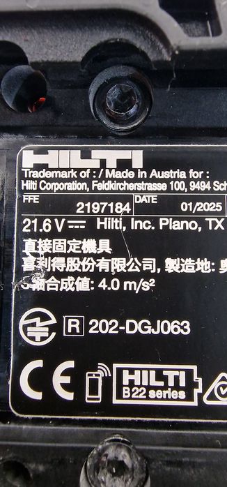 Hilti BX 4-22 nuron an 2025  ca nou pistol cuie beton/metal  Hilti bx4