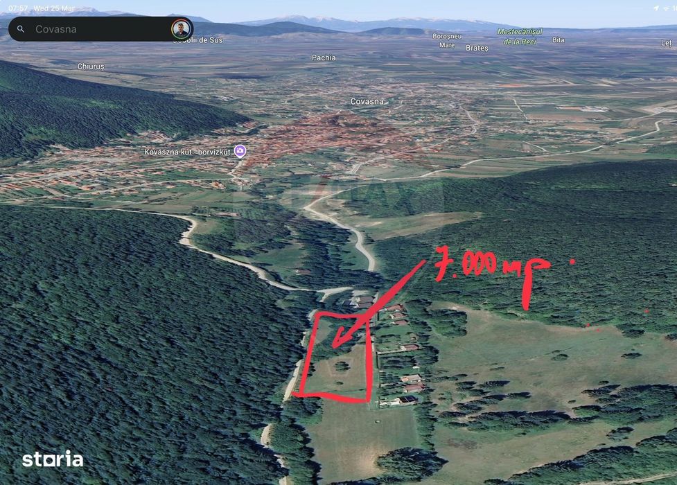 Teren 7.102 mp – Covasna – Ideal pentru cabană / casă de vacanță