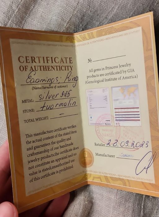 Серебряные серёжки и кольцо