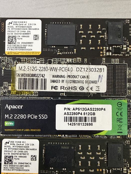 SSD M.2 NVMe 512GB (как новый)