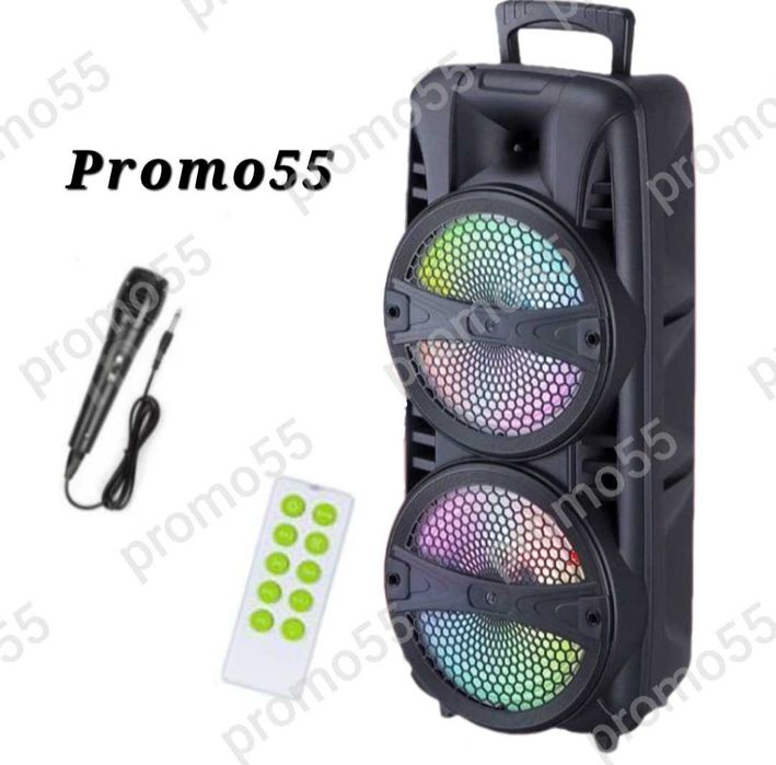 ПРОМО! Голяма Караоке Колона 60см. 16 инча Тонколона Микрофон и Блутут