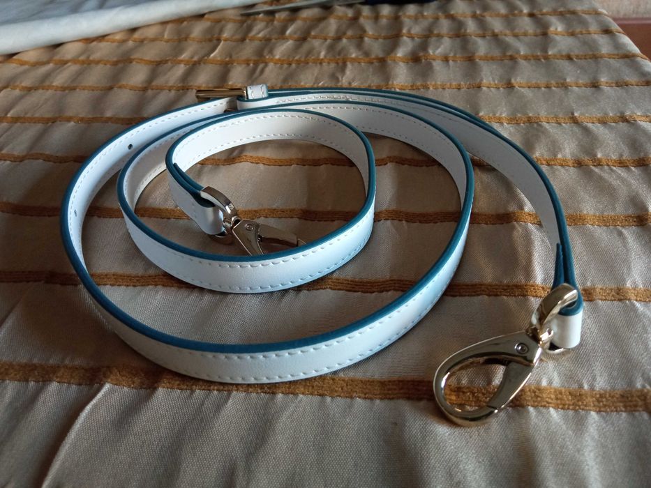 Дълга бяла дръжка за чанта Tosca Blu