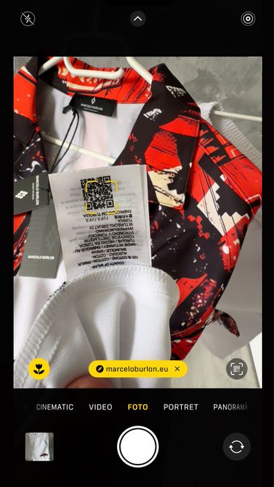 Compleu Marcelo Burlon S camasa pantalon scurt
