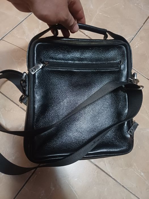 Кожанная сумка через плечо