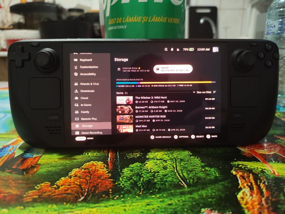 Steam Deck OLED 512GB + 1TB Sd Card-100% Battery Health