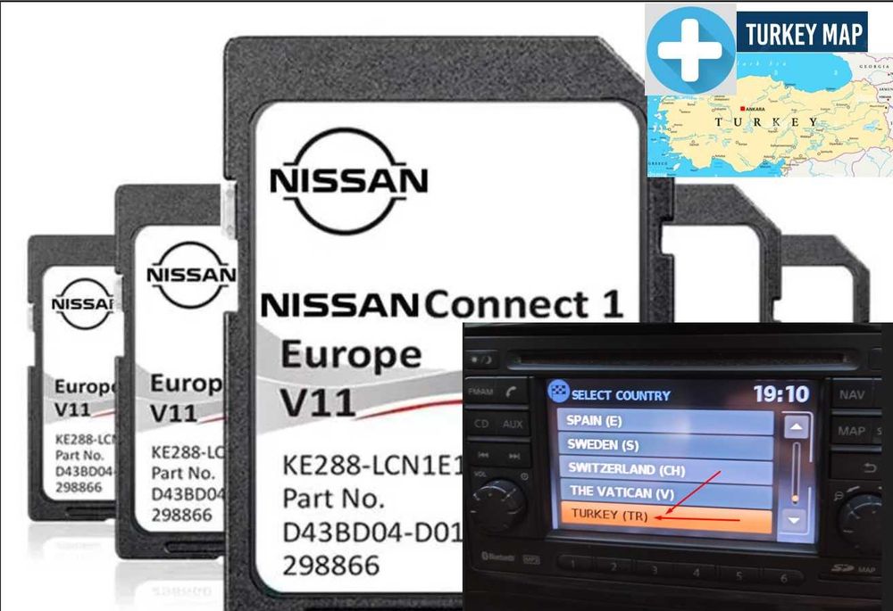 SD карта Nissan Connect 1 навигация Нисан Qashqai Juke SD card BG