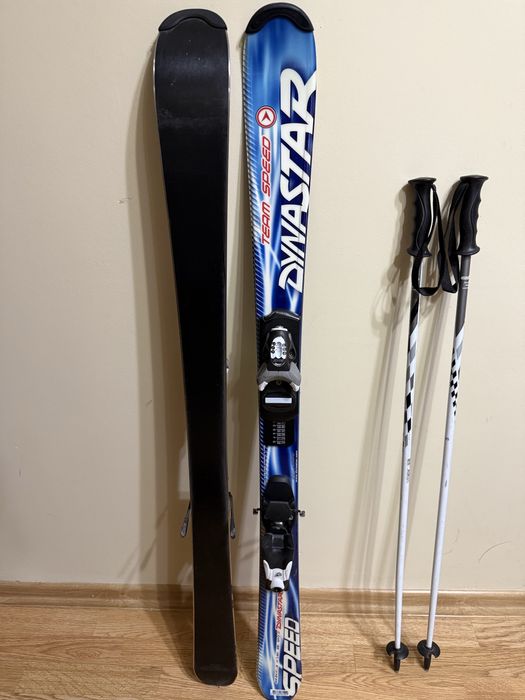 Лыжи Dynastar + ботинки Alpina + шлем + костюм 140 см | Почти новые