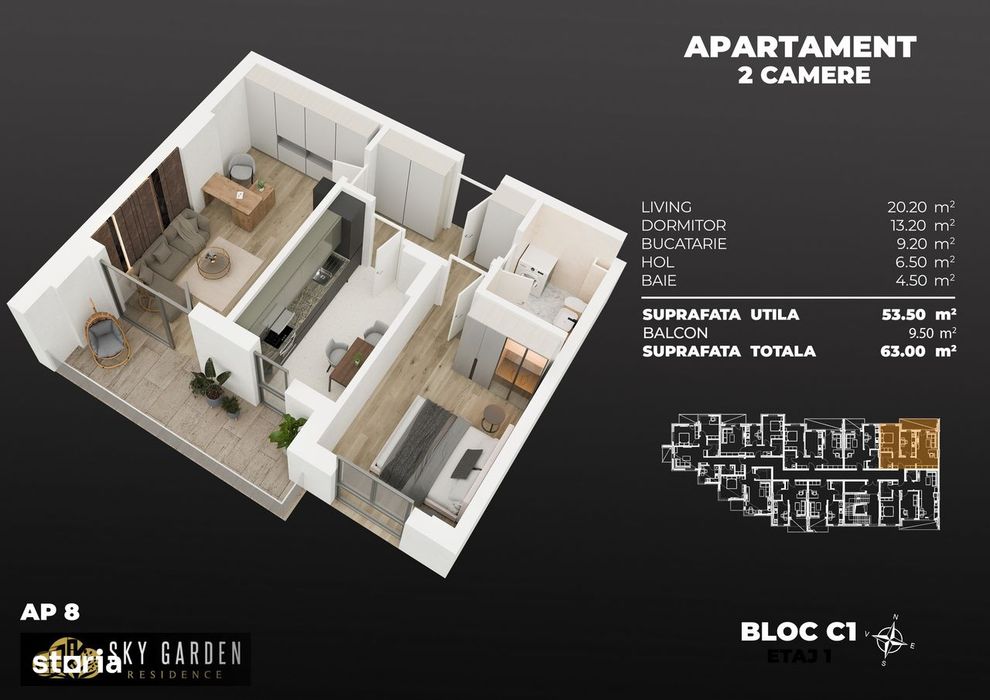 Apartament nou cu 2 camere, langa Metrou Berceni, Popesti-Leordeni
