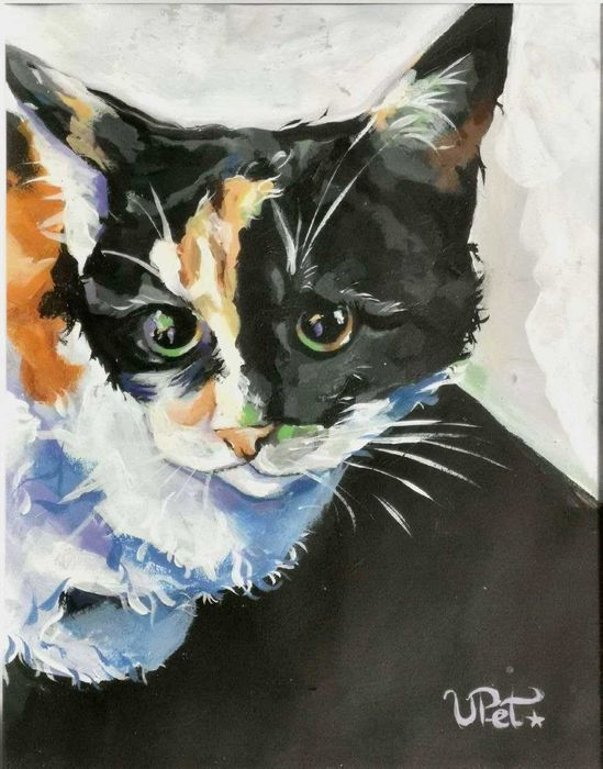 Tablou personalizat pictat manual cu animalul tău de companie