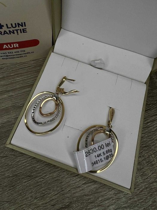 Cercei Aur 14K 5.66g (AG42 B.34615) GARANTIE 24 LUNI
