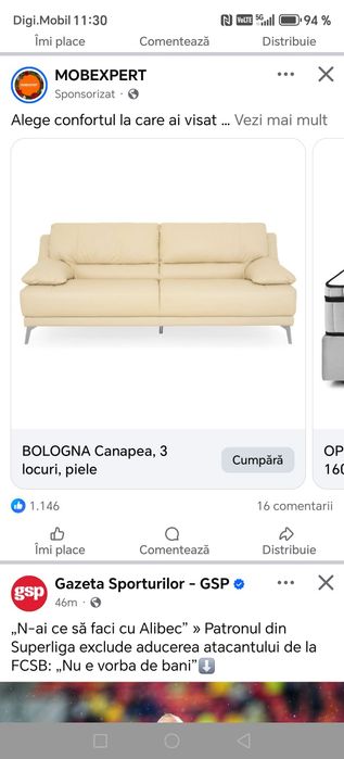Canapea Bologna Mobexpert