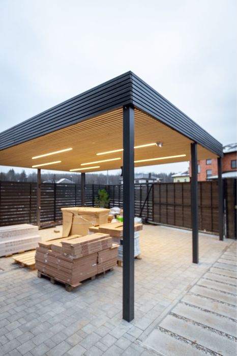 Навес хайтек под ключ