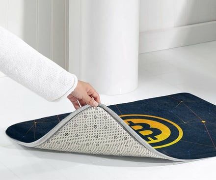 Постелка за баня Биткойн килим за входна врата баня декорация bitcoin