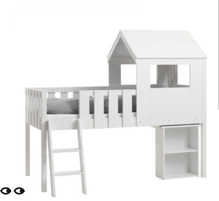Детско Loft двуетажно легло с място за учене