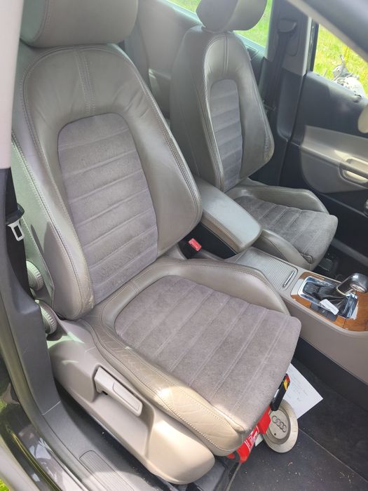 Scaune alcantara cu încălzire scaune față și banchetă Volkswagen Passat B6 / scaune piele Passat B6