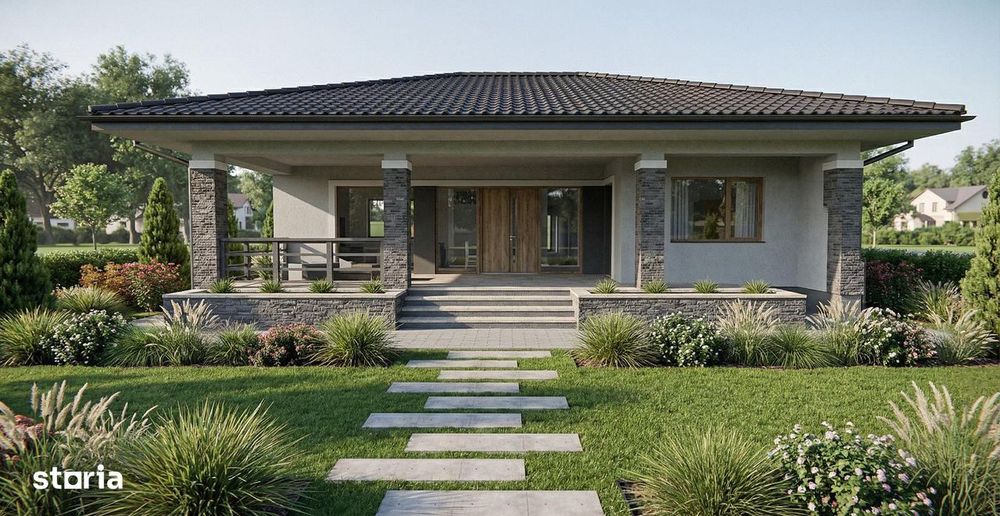 Teren 1080 mp + Proiect Casa Moderna (S+P) – Daia Romana, Jud. Alba