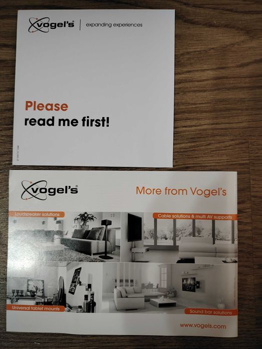 Suport TV de perete Vogel's , reglabil , 19"-43" inch , Negru , NOU