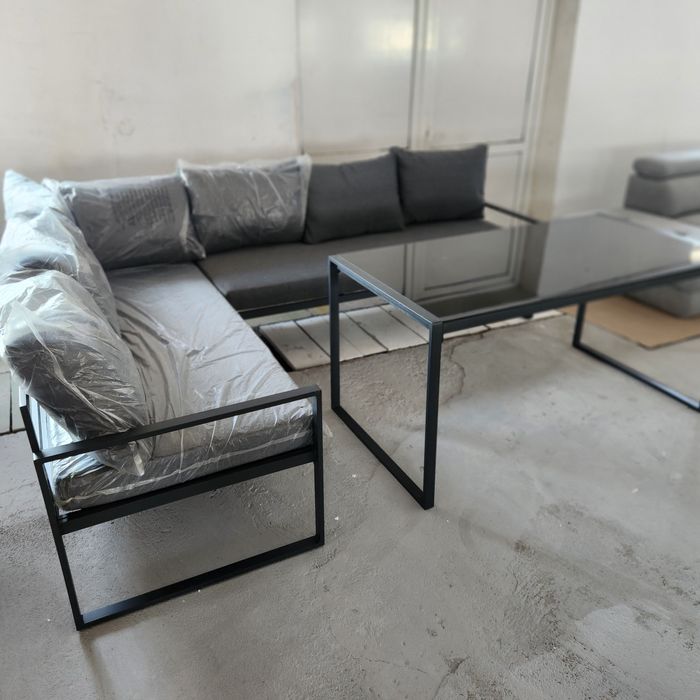 LICHIDARE STOC Set grădină metalic cu masă înaltă