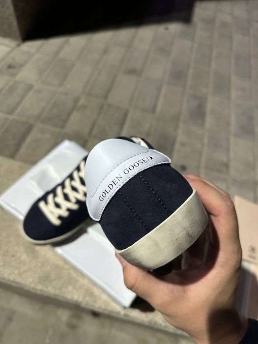 Golden goose расцветка темно синяя замшовая