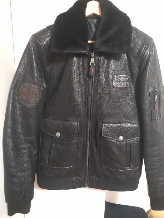 Geaca de piele aviator