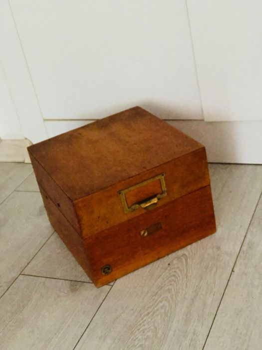 Vintage cutie lemn depozitare