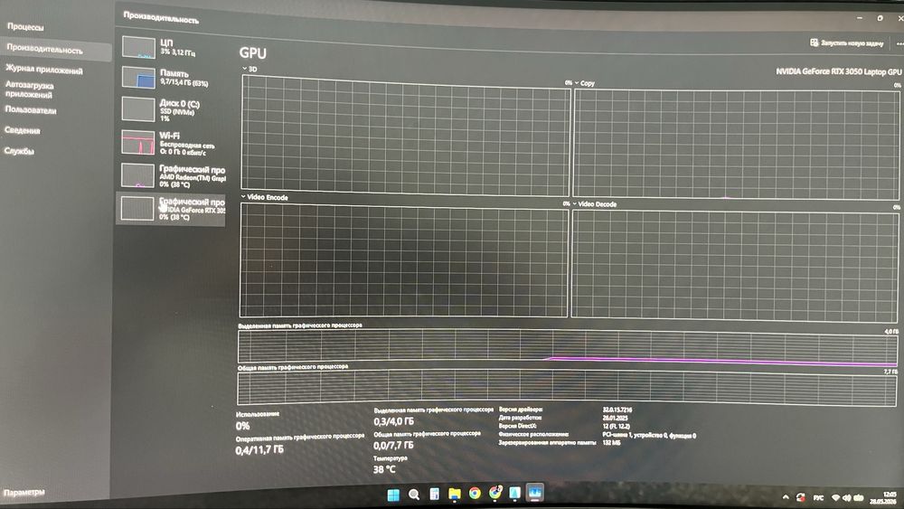 Ноутбук Asus Vivobook rtx 3050